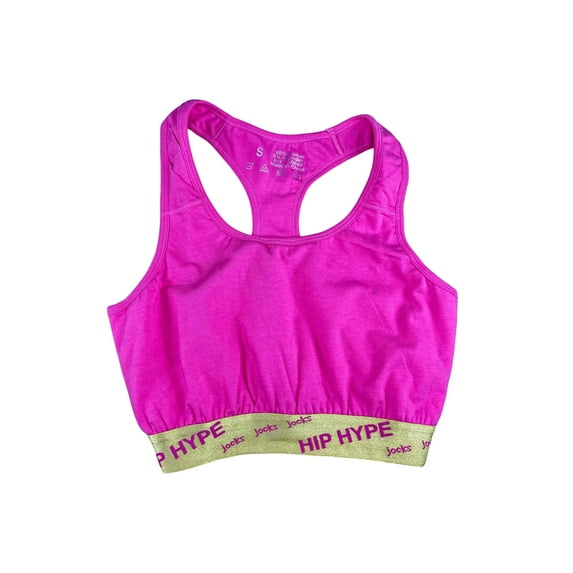 Hip Hype Jocks Women Activewear Sports Workout Yoga Bra Perfect Comfort Flex Support Wireless, Running Sports Bra Breathable Wirefree, Pink