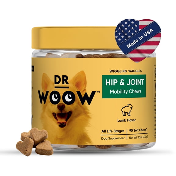 Hip & Joint Supplements for Dogs Soft Chews (90 CT)  Mobility Support + Joint Comfort & Flexibility  Glucosamine + MSM  Made in USA