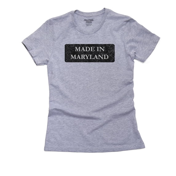 Hip Made In Maryland State Pride Women's Cotton Grey T-Shirt