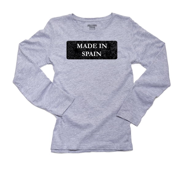 Hip Made In Spain Country Pride Women's Long Sleeve Grey T-Shirt