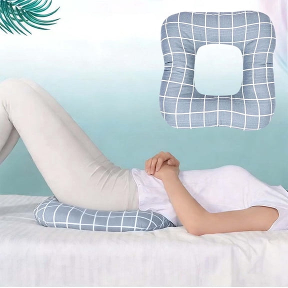 Hip-Positioning Pressure-Relief Pillow | Pearl Foam Hollow Anti-Pressure Sore Pad | Post-Surgery Turning and Back Support Care Pad