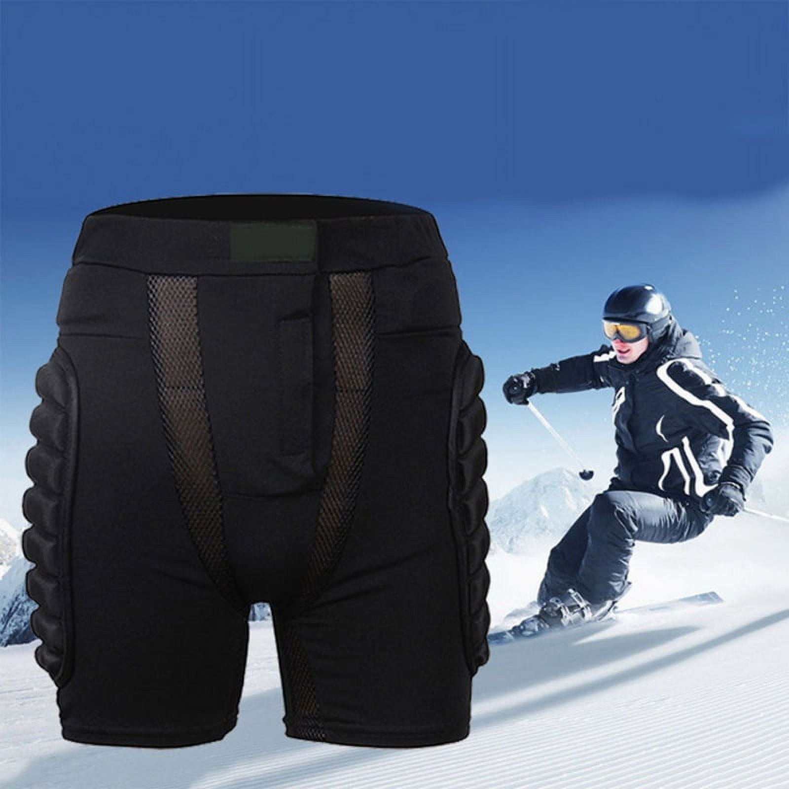 3D Padded Protection Short Pants for Snowboard, Skate and Ski Snowboard  Pants, 5.0 Armor Pants Hip Pads Protective Tailbone
