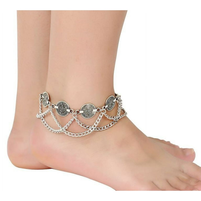 Hip Shakers Belly Dance Bohemian Gypsy Hippie Anklet Foot Wrist