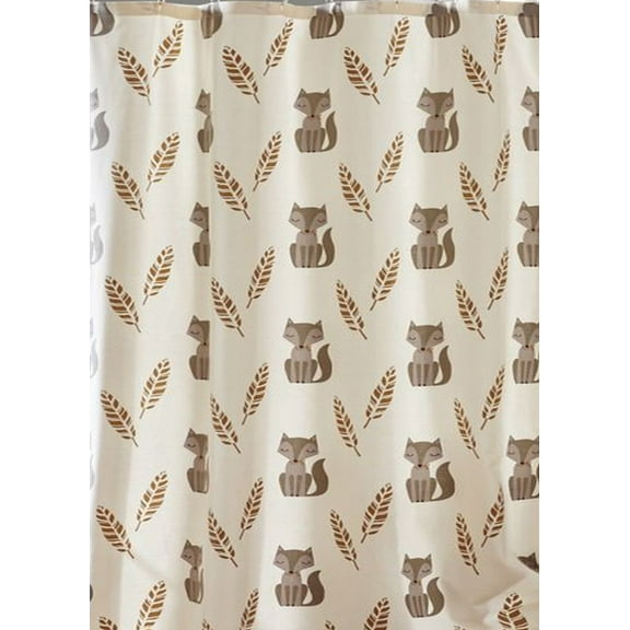 Hip Style Calyer Fox Fabric Shower Curtain, Bath Decor