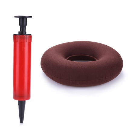 Hip Support Medical Hemorrhoid Seat Pad Inflatable Anti Bedsore (Coffee)