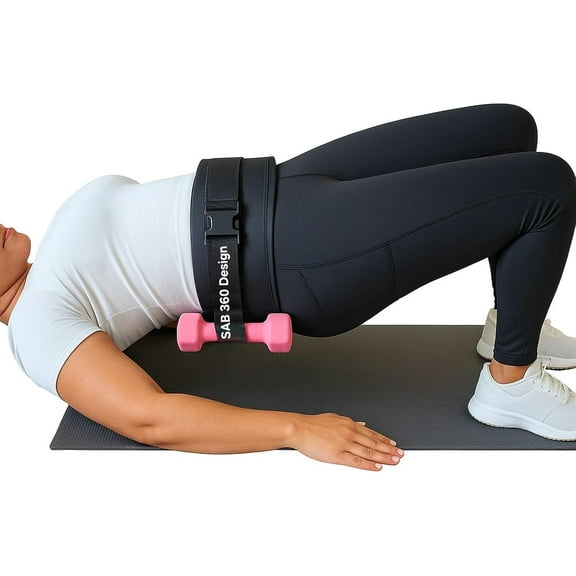 Hip Thrust Belt Adjustable Hip Thrust Pad Booty Builder Weightlifting Belt For Dumbbells, Kettlebell, Plates Portable Weight Belt For Pullups