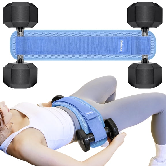 Hip Thrust Belt Blue for Dumbbells Heavy, Booty Belt for Hip Thrust, Slip-Resistant Padding Hip Thrust Belt for Gym or Home Workouts