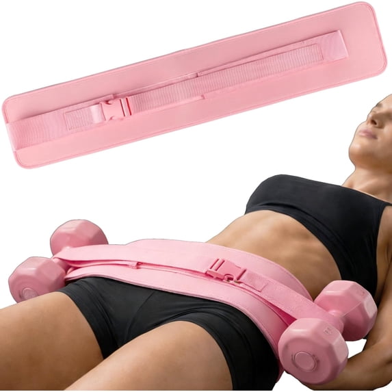 Hip Thrust Belt for Dumbbells, Kettlebells & Plates, Adjustable Booty Belt with Slip-Resistant Padding, Comfortable Glute Bridge Weight Belt for Home & Gym Workouts