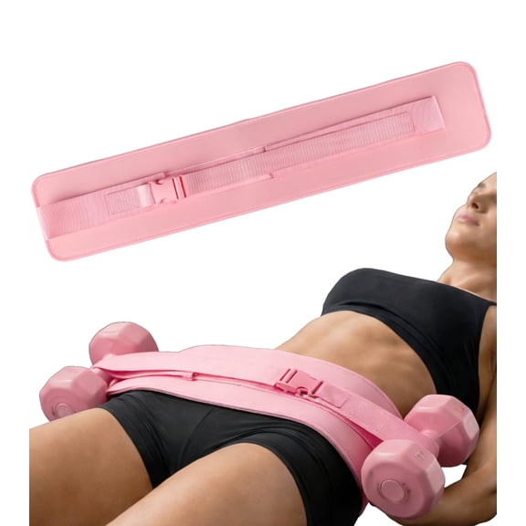 Hip Thrust Belt for Dumbbells, Kettlebells & Plates, Adjustable Booty Belt with Slip-Resistant Padding, Comfortable Glute Bridge Weight Belt for Home & Gym Workouts