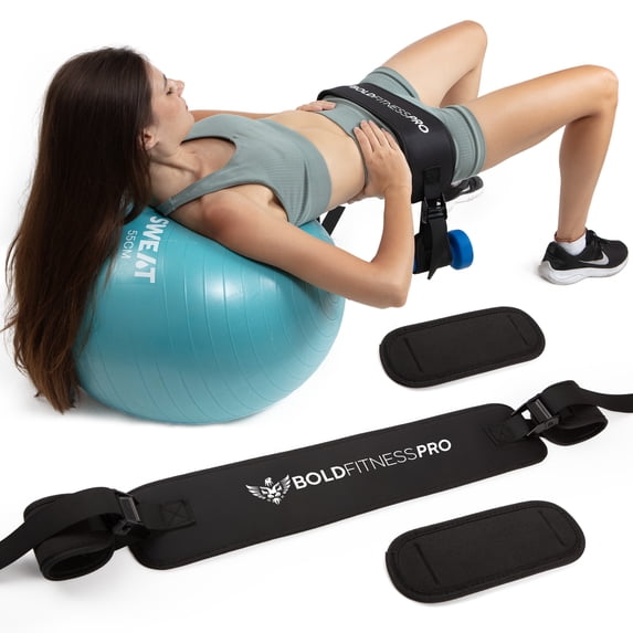 Hip Thrust Belt For Dumbbells Heavy, Kettlebells, Plates - Ultra-Durable Booty Belt for Hip Thrust - Hip Thrust Pad With Weight Support Pouches for Ultimate Stability and Comfort- Weight Lifting Belt