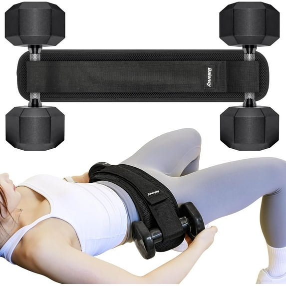 Hip Thrust Belt, General Hip Thrust Belt for Dumbbells Heavy, Booty Belt for Hip Thrust, Slip-Resistant Padding Hip Thrust Belt for Gym or Home Workouts, Hip Thrust Band for Dumbbell Kettlebell Plate