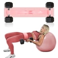 thumbnail image 1 of CRAZYROPE Hip Thrust Belt Glute Bridge Pad Workout with Dumbbells, Pink, 1 of 5