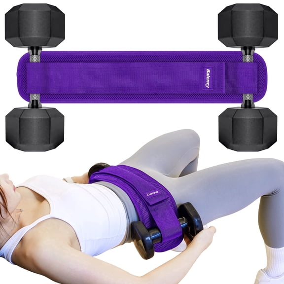 Hip Thrust Belt Purple for Dumbbells Heavy, Booty Belt for Hip Thrust, Slip-Resistant Padding Hip Thrust Belt for Gym or Home Workouts