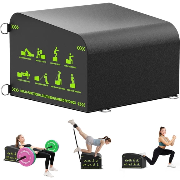 Hip Thrust Bench, Multi-Functional Slip-Free Hip Thrust Machine | Ideal for Glute Bridge, Box Jump, Push-Ups, Squat, Ab Exercise, Suitable for Home & Gym
