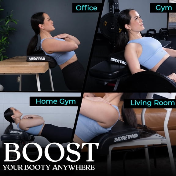 Hip Thrust Bench Pad for Back Shoulder Neck Support - Gym Equipment Barbell Pad Foam Pad for Weight Lifting Hip Thrusts Bench Cushion Gym Equipment - Gym Accessories Padding - Baddie Pad