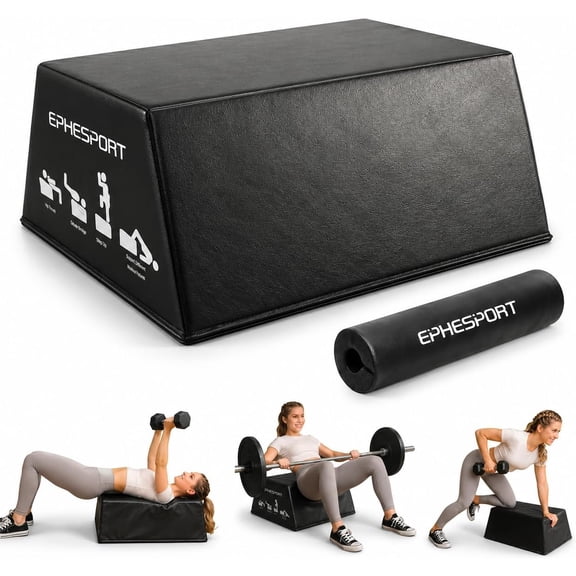 Hip Thrust Glute Bridge & Barbell Hip Thrust Equipment with Free Hip Thrust Pad, 700LB Capacity, Non-Slip Design for Glutes, Bulgarian Split Squats, Step-Ups & Core