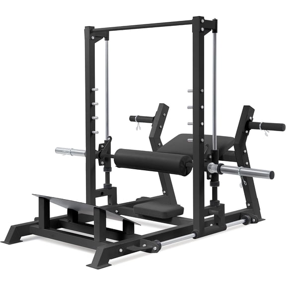 Hip Thrust Machine 770 LBS, Heavy Duty Plate Loaded Glute Bridge Machine w/ Band Peg & Weight Holder, Butt Exercise Equipment for Home Gym Glute Building