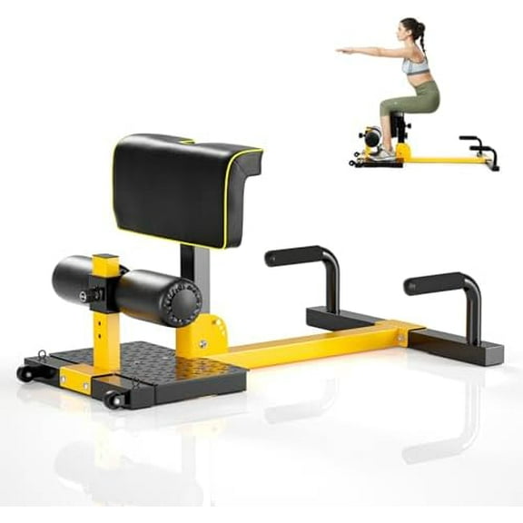 Hip Thrust Machine, 8-in-1 Multifunctional Leg & Glute Machine with Adjustable Height, Wheels and Handles, Sissy Squat Machine for Home Gym Exercise, Strength Training$$Sport & Recreation Other