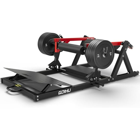 Hip Thrust Machine, 800LBS Plate-Loaded Glute Drive Band Peg, Heavy Duty Glute Bridge Machine with Weight Holder for Home Gym, Home Workout Equipment for Glute Muscles Building