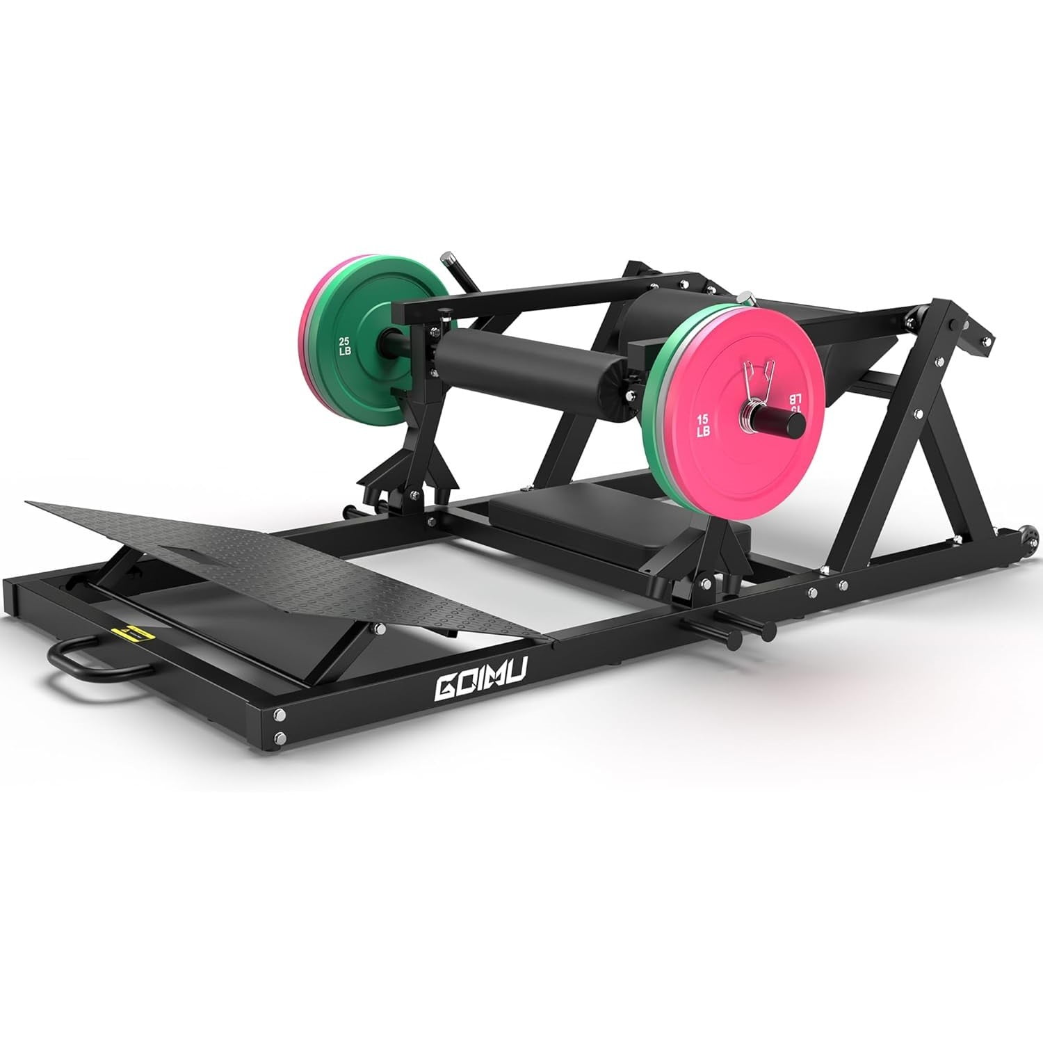 Hip Thrust Machine, 800LBS Plate-Loaded Glute Drive Band Peg, Heavy Duty Glute Bridge Machine with Weight Holder for Home Gym, Home Workout Equipment for Glute Muscles Building