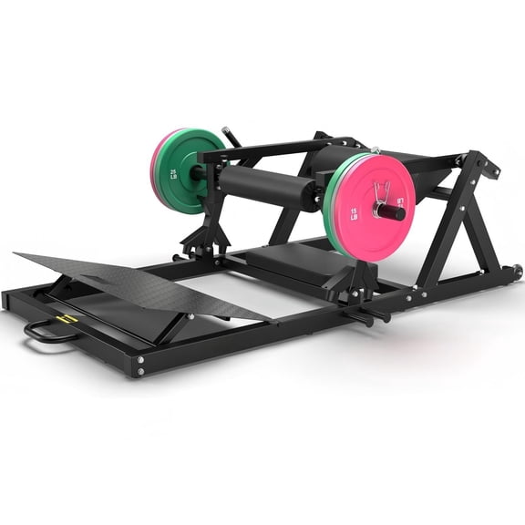 MITONOS 800LBS Hip Thrust Machine, Plate‑Loaded Glute Drive Glute Bridge Trainer with Band Pegs, Padded Back Support & Safety Limiter, Home Gym Strength Training Equipment for Glute Muscle Building
