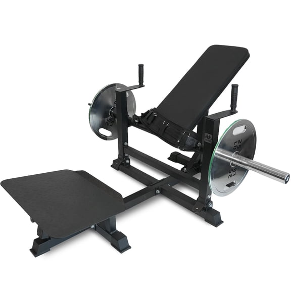 HeeH Hip Thrust Machine Glute Bridge: Heavy Duty Butt Muscle Building and Shaping Exercise Equipment with Adjustable Footboard Workout Home Gym 880LBS Black