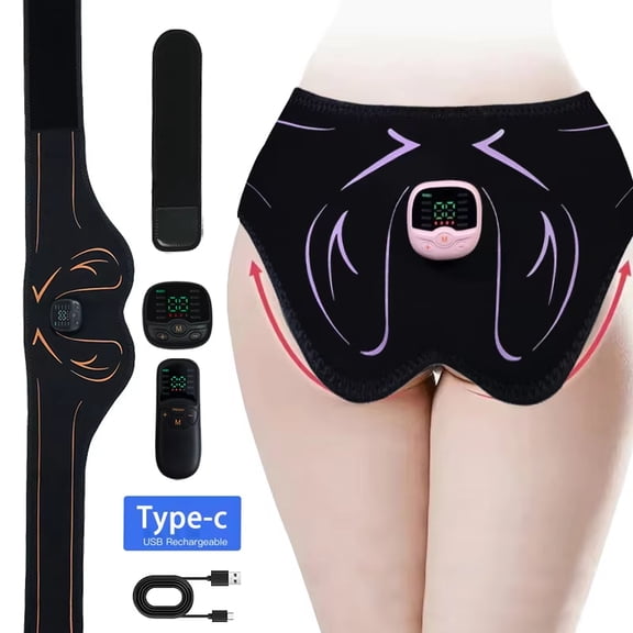 Hip Trainer Glute Abs Stimulator Belt - EMS Muscle Toner for Lifting HIPS, Home Workout Equipment for Women