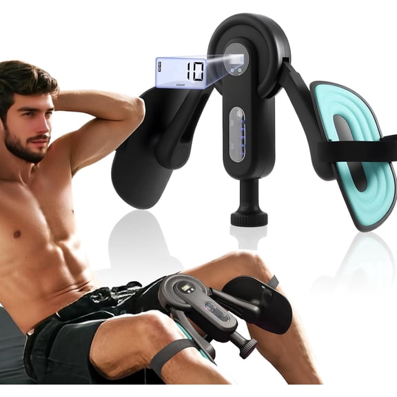 Hip Trainer Kegel Exerciser for Men & Women, Pelvic Floor Exercise Device with 135lb Resistance, 360° Inner Thigh Exerciser with Smart Display for Time/Count/Calories/Reps, Adjustable Leg Straps