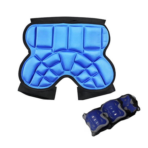 Hip and Butt Protector Pad Set, Protective Gear with Knee, Elbow, Wrist Pads for Skiing, Snowboarding, Skating, Ages 3-7