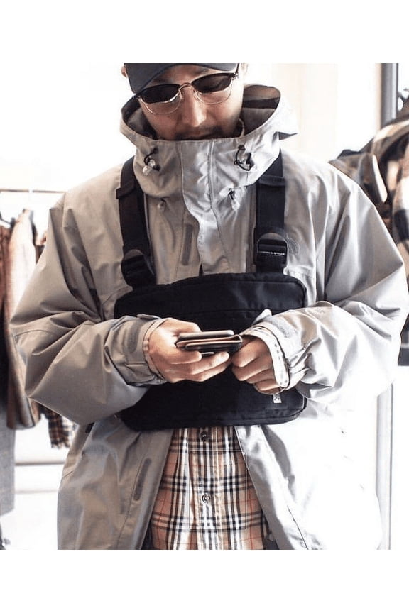 Hip-hop Street Tactical Chest Bag Fashion Men's Functional Bungee Bag,Army Green