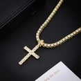 thumbnail image 1 of Hip hop cross pendant necklace, Cuban chain necklace, fashion accessories for men and women, birthday gifts, 1 of 6
