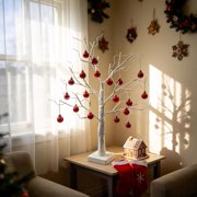 HipTree 30ct 1.18 Inch Red Mini Ornaments Christmas Halloween Tree Decor