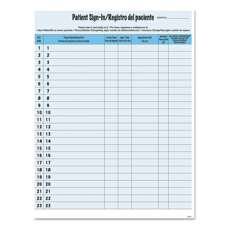 HIPAA Labels, Patient Sign-In, 8.5 x 11, Blue, 23/Sheet, 125 Sheets/Pack HIPAA Labels, Patient Sign-In, 8.5 x 11, Blue, 23/Sheet, 125 Sheets/Pack