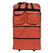 Hipack 30 Rolling Wheeled Suitcase, Red, Polyester, 4-Wheels, 3 Compartments, 2 Pockets
