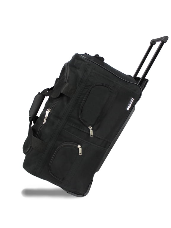 Deluxe 22-inch Carry-on Rolling Duffle Bag - Black