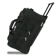 Hipack Deluxe 22-inch Carry-on Rolling Duffle Bag - Black