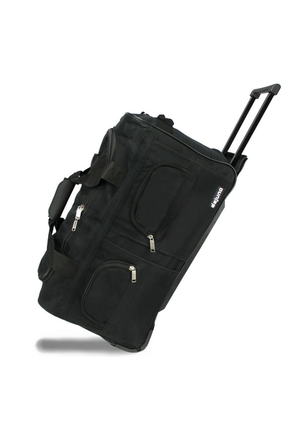 Deluxe 22-inch Carry-on Rolling Duffle Bag - Black