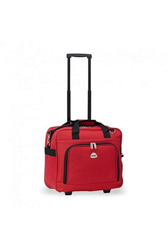 PRT16X-RD 16" Rolling Trolley Shoulder Carryon Bag w/ EZ Travel Luggage Tag