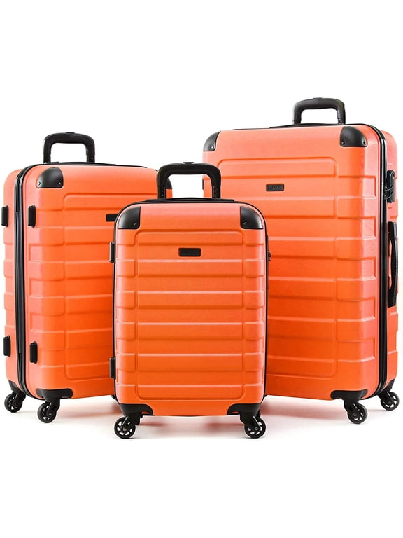 Prime Hardside 3-Piece Spinner Luggage Set - Orange