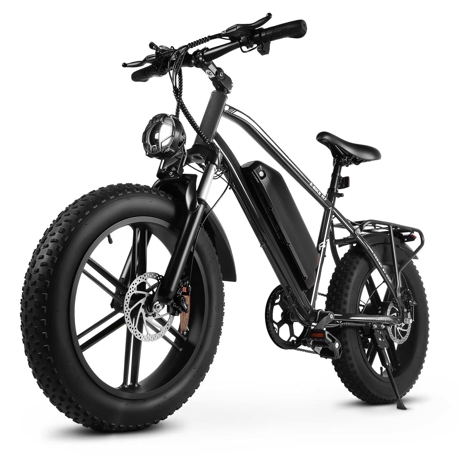 Hipatoo Peak 1000W Electric Bike for Adults, 20X4.0" Fat Tire E bike, 48V/13Ah Battery 25MPH Mountain Bike, 38 Miles Range Electric Bicycle for Cycling, 7-Speed E-bike, Ebike for Adults UL2849
