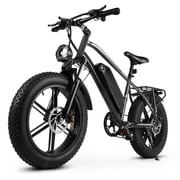 Hipatoo Peak 1000W Electric Bike for Adults, 20X4.0" Fat Tire E bike, 48V/13Ah Battery 25MPH Mountain Bike, 38 Miles Range Electric Bicycle for Cycling, 7-Speed E-bike, Ebike for Adults UL2849