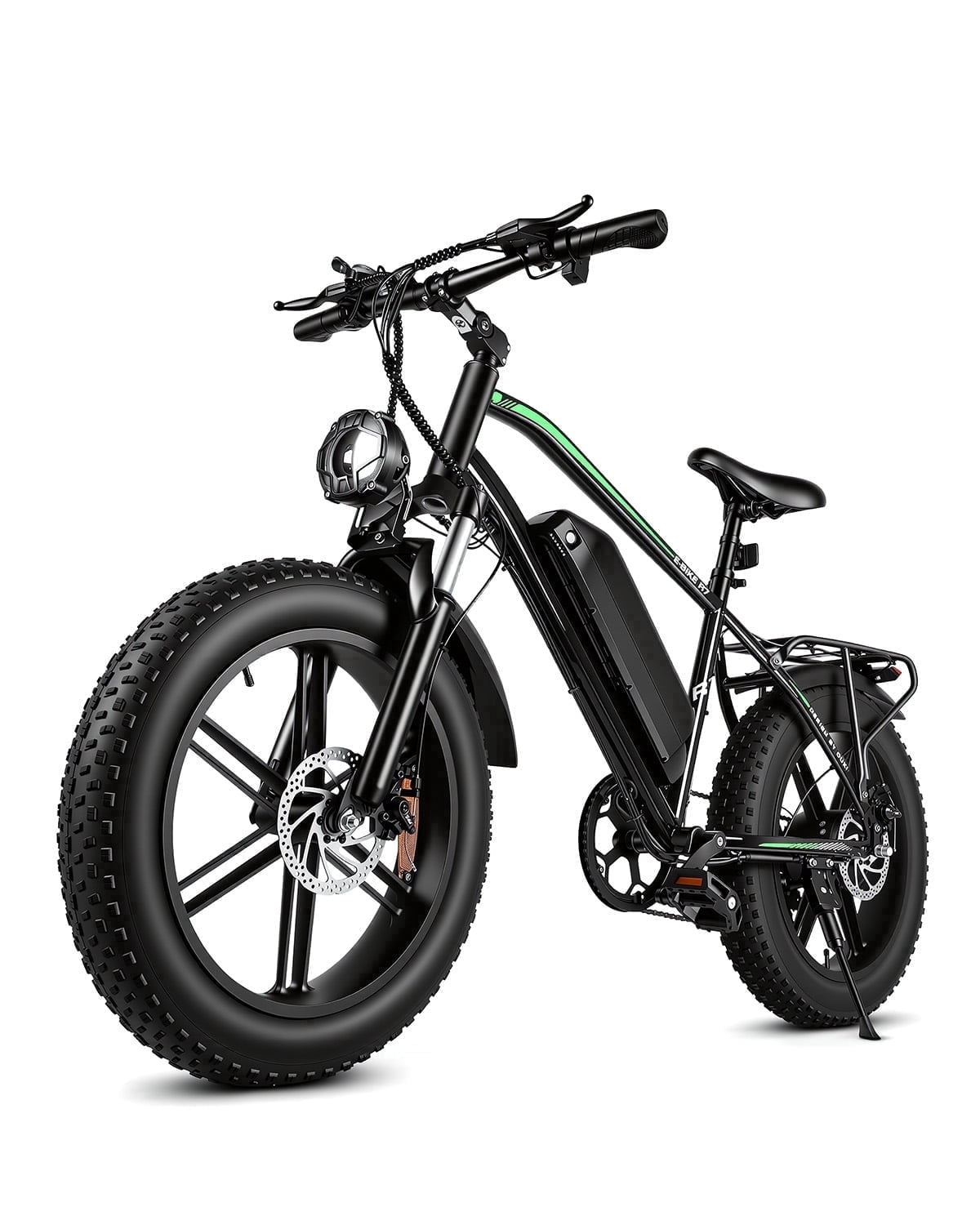 OUXI Electric Bike for Adults, Peak 1000W Electric Bicycle, 48V/13Ah Battery, up to 25MPH, 20'' Fat Tire Ebike, 38 Miles Range Mountain Bike for Cycling, 7 Speed E Bike, E-Bike UL2849