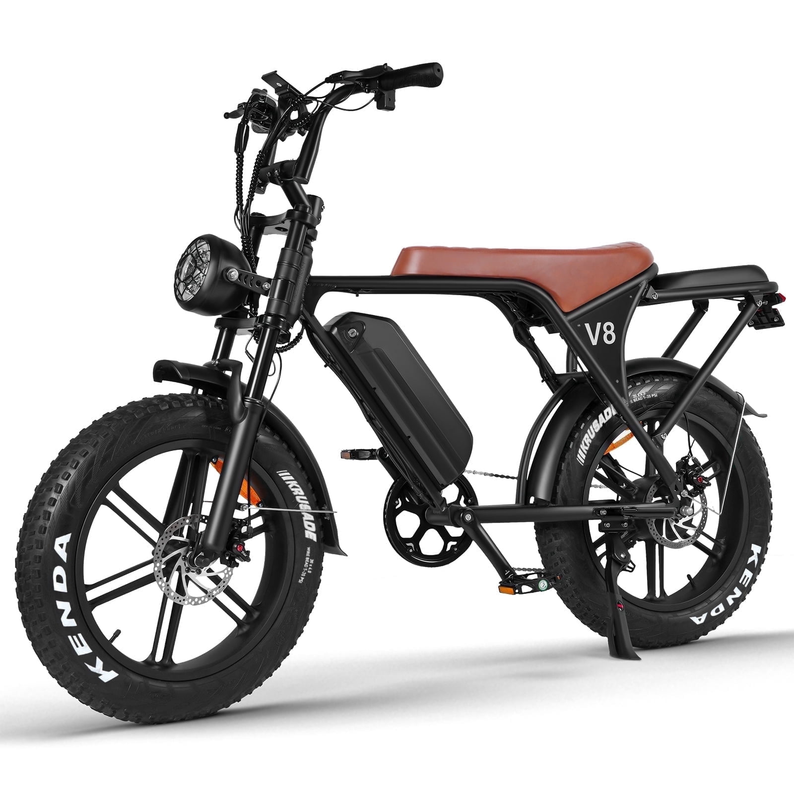 Hipatoo Electric Bike for Adults, Peak 1000W Electric Bicycles, Ebike Moped Style with 48V 15Ah Battery, Up to 31MPH, 20'' Fat Tire Ebike, Dual Disc Brakes Mountain Bike, E-bike UL2849