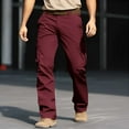 thumbnail image 1 of Elvqul Baggy Cargo Pants for Men with Pockets Big and Tall Work Elastic Waist Mens Cargo Pants, 1 of 9