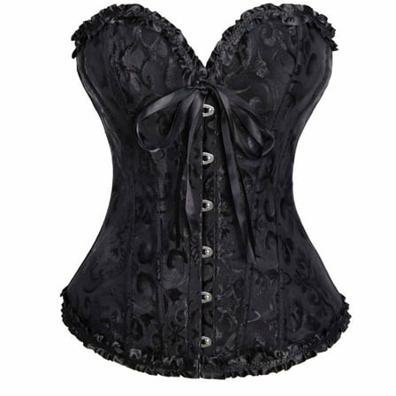 Hipattires Black Corsets Push up Lace Corset Waist Cincher Night Out Bustier Juniors Corset