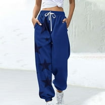 Elvqul Blue Pants for Women Formal Sweatpants with Pockets Jogger Womens Sweatpants