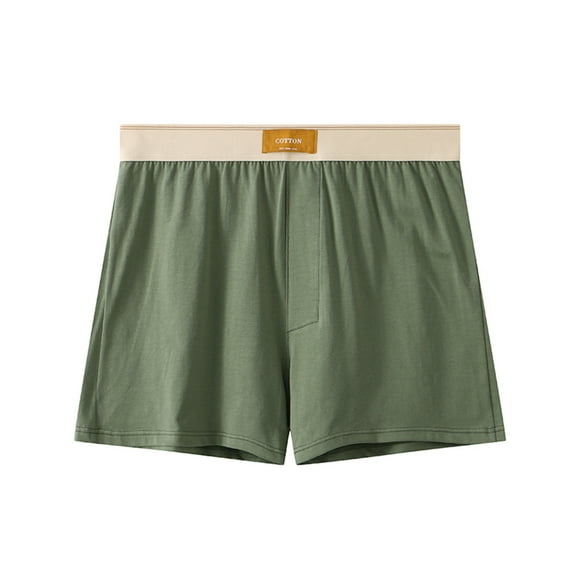 Elvqul Boxers for Men Cotton Breathable Underwear Mid Waisted Summer Womens Boxer Briefs