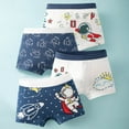 thumbnail image 1 of Hipattires Boys Underwear Navy Cotton Pattern Boxer Comfortable Soft Boys Boxer Briefs, 1 of 3