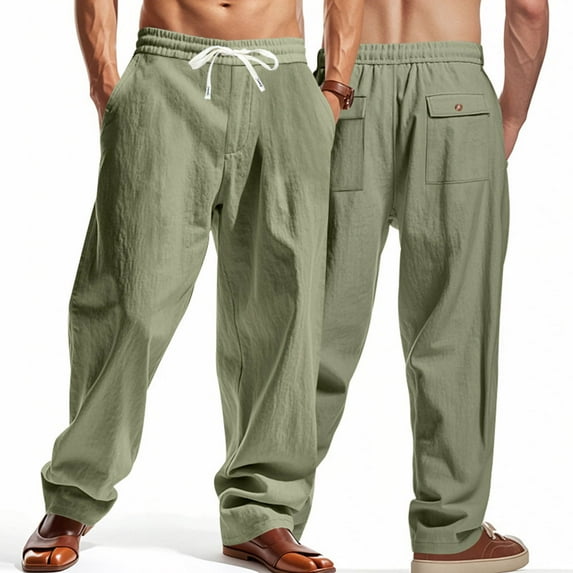 Elvqul Cargo Pants for Men Big and Tall with Pockets Baggy Mens Cargo Pants Work