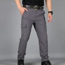 Elvqul Cargo Pants for Men with Pockets Big and Tall Joggers Elastic Waist Mens Cargo Pants